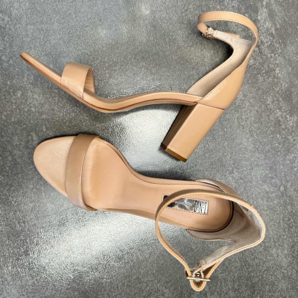 INC International Concepts beige heels ankle strap